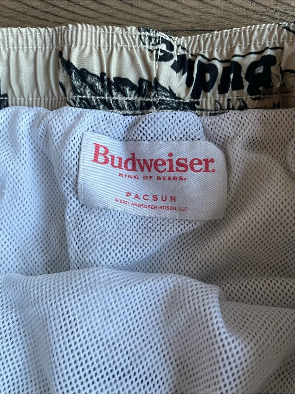 PacSun Budweiser Swim Trunks Men’s Size Medium Summer Vacation Party